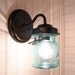 Vintage BLUE Canning Jar SCONCE Light