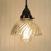 Cary's Mill Bay. Clear VINTAGE Holophane PENDANT Light with BULB