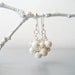 Snow Cluster Earrings - Silver White Frosted Stardust Sterling Silver Snow Earrings