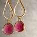 Bridesmaid Earrings, Gold Earrings, Teal Green Glass Contemporary Gold Earrings, Wedding Earrings, Bridesmaid Jewelry (3805W)
