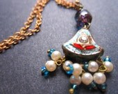 India Necklace Turquoise Mughal Minakari Bollywood Princess by MinouBazaar