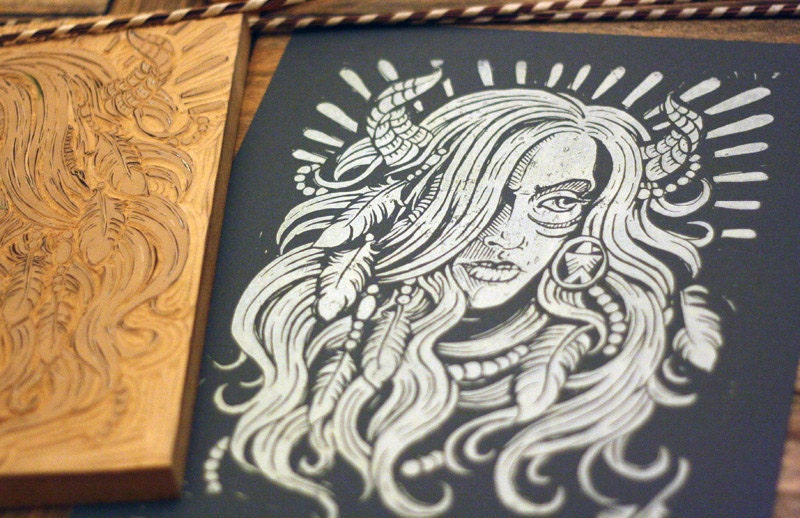 Winter's Beauty - Block Print - First Edition