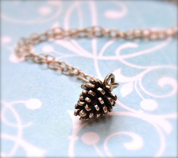 Silver Pine Cone Necklace