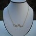 modern linked squares necklace - matte 18K yellow gold plated