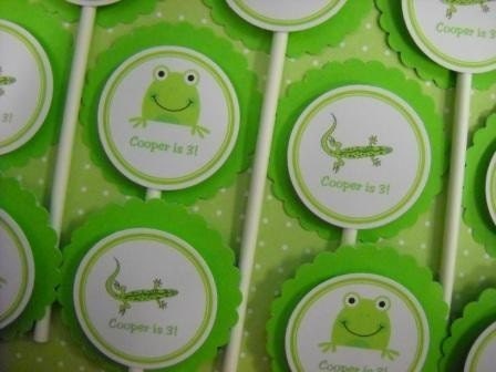 Cupcake Toppers - Frogs and Lizards Il_170x135
