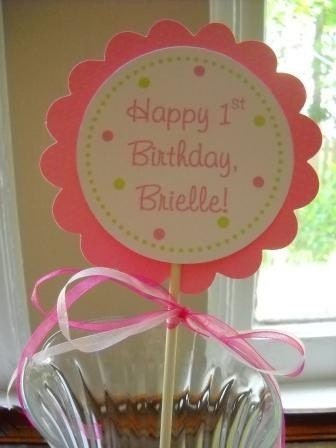 Centerpiece - Pink and Green Polka Dots Il_170x135