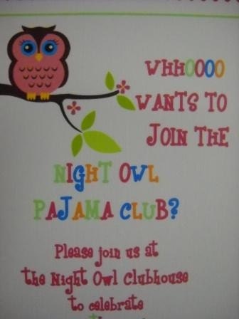 Custom Invitations - Night Owl Pajama Club Il_570xn
