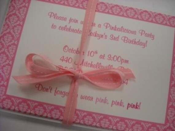 Custom Invitations - Sweet Pink theme Il_570xn
