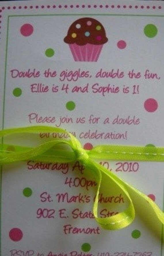 Custom Invitation - Cupcake Theme Il_570xn