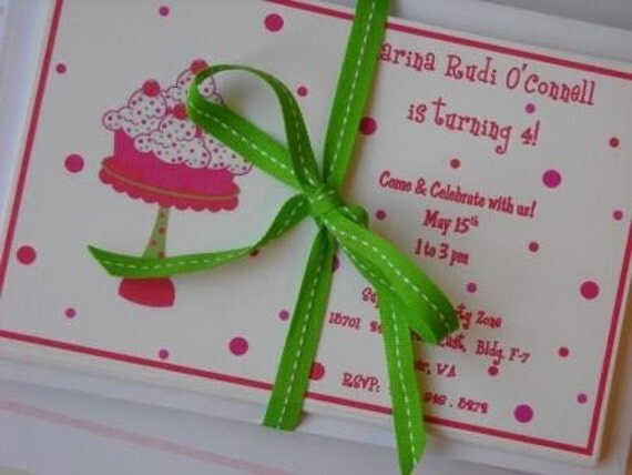 Custom Invitation - Cupcake Theme Il_570xn