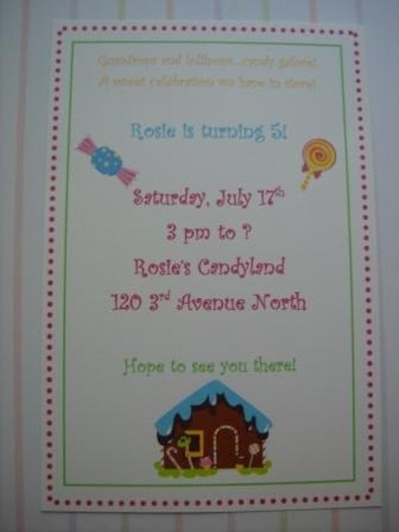 Custom Invitation - Candyland Theme Il_570xn