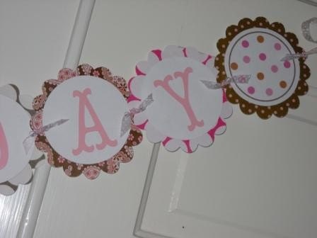 Custom Banner - Pink and Chocolate Color Scheme Il_570xn