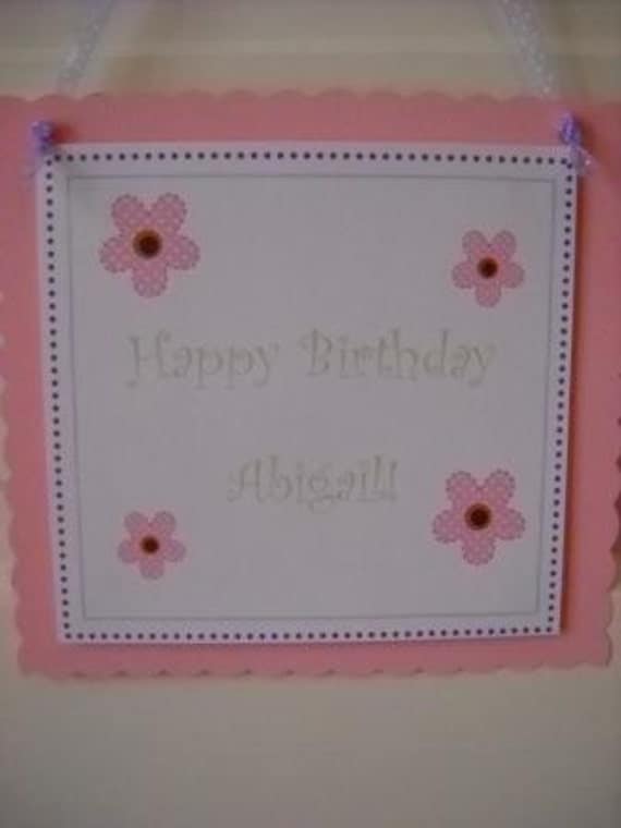 Flower Door Sign - perfect for your next birthday party, baby, or bridal shower - customizable Il_570xn