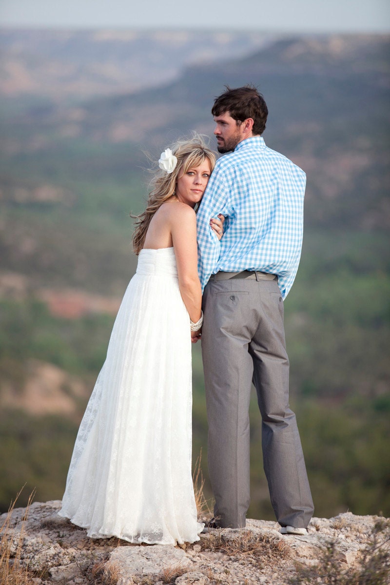 Southwestern Boho Style Wedding Dress with Empire Waist - Inspired by Melissa Sweet's Rome