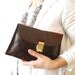 Beautiful leather clutch with vintage buckle - Beautiful Yellow