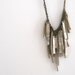 Silver leather and Brass chain necklace