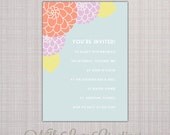 Modern Floral Invitation