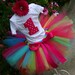 The Funky Monkey Birthday Tutu Set Includes tutu, shirt and headband with flower clip or bow-Great for Birthdays