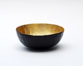 Paper Mache Bowl in Black and Gold - The Mini - Made to order - etco