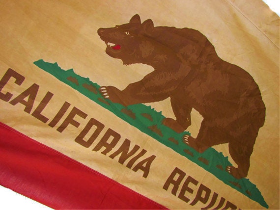 Vintage California state flag LARGE 4 by 6 feet from elementary school