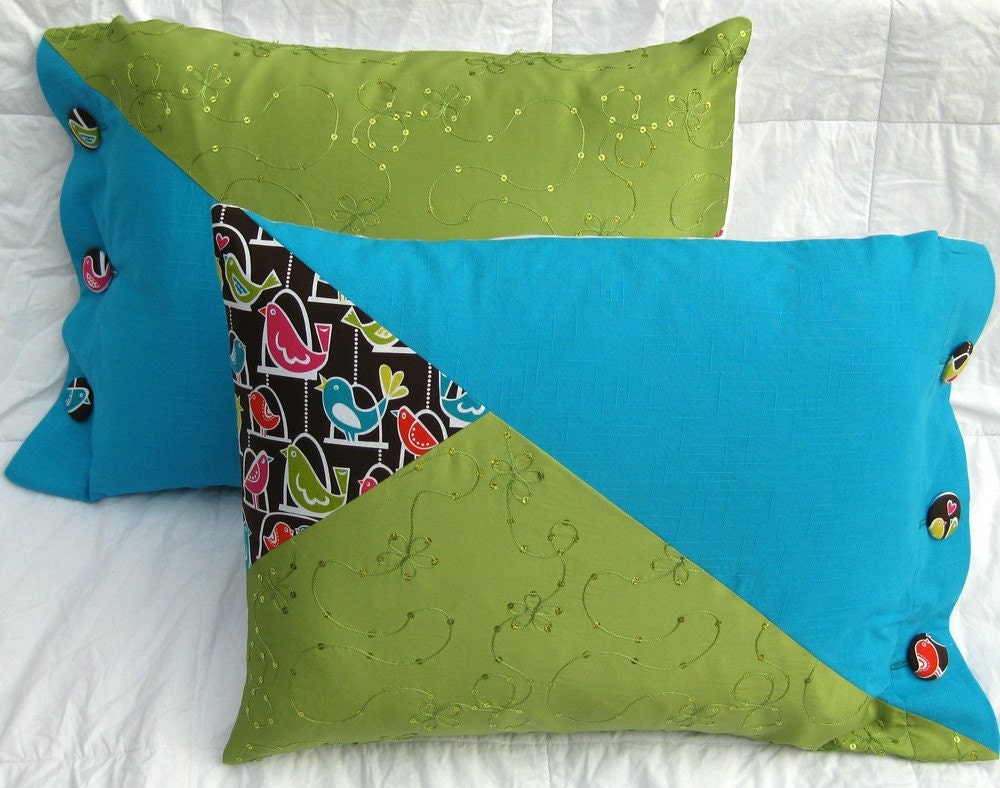Set of two Standard size pillow shams FREE SHIPPING