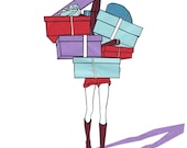 Shopping Season Limited Edition Signed Archival 8.5 x 11 Print