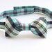 Infant, Toddler or Childs Bow tie - Plaid blue, navy, green, pink, white