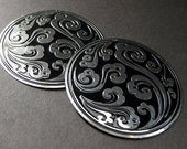 Two (2) Ocean Mandala Shield Norse Shoulder Brooches. Historical Reenactment Jewelry by Gilliauna