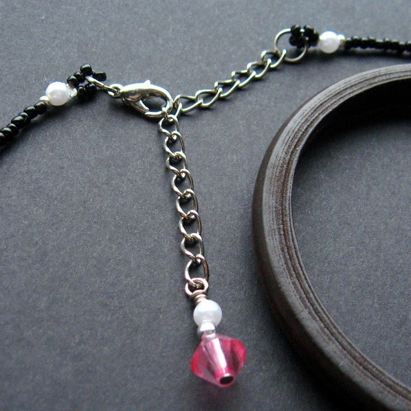Wood Necklace, Bangle Bracelet, Set, Pink Fiber Wrapped. Handmade Artisan Jewelry by Gilliauna