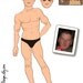 Man's Personalized Magnetic Dress-me-up Paper Doll - 1970's style