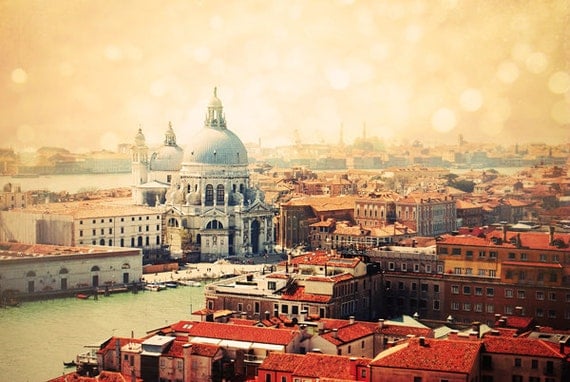 Venice photograph 8x10 Fine Art Travel Photography Europe Italy home decor. wedding gift. antique city on water. bokeh