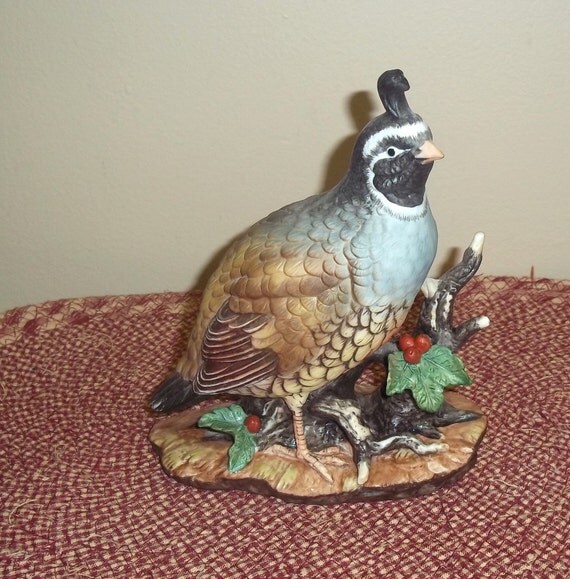 Items similar to 1981 HOMCO Masterpiece Porcelain Quail Figurine on Etsy