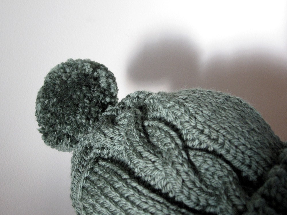 PATTERN Chunky Cable Stocking Cap -  One Size Fits All