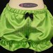 Lime Green Satin Mini Burlesque Bloomers Size Extra Large -SugarKitty Corsets