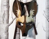 African Painted Dog Leather Mask, Adult Size - Made to Order ECO-FRIENDLY