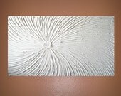 Textured Original Painting on Canvas 36x24 Modern Contemporary Wall Art Painting Home Decor Snow White Starburst, Made to Order