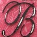 Black Monogram Cake Topper with Crystals