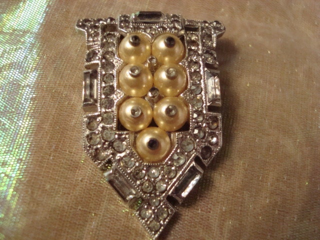 TRIFARI Art Deco Brooch or Dress Clip