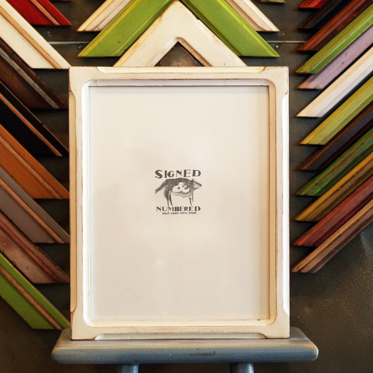8x10 Picture Frame in Shallow Bones Style with Vintage White Finish