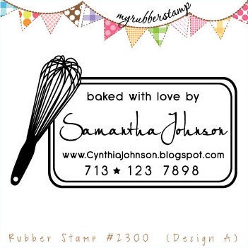 Custom Rubber Stamp. From the kitchen of. Personalized Return address Stamp, Save the date Stamp, Thank you, Wedding, Baked with love (2300)