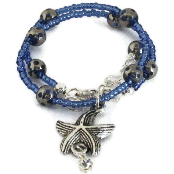 Silver Starfish Charm Anklet, Gift for Women, Gifts Under 10, Last Minute, Gift Wrapped, Gifts for Mom, Mothers Day
