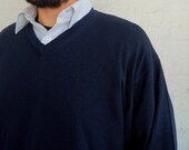 Navy merino blue bear