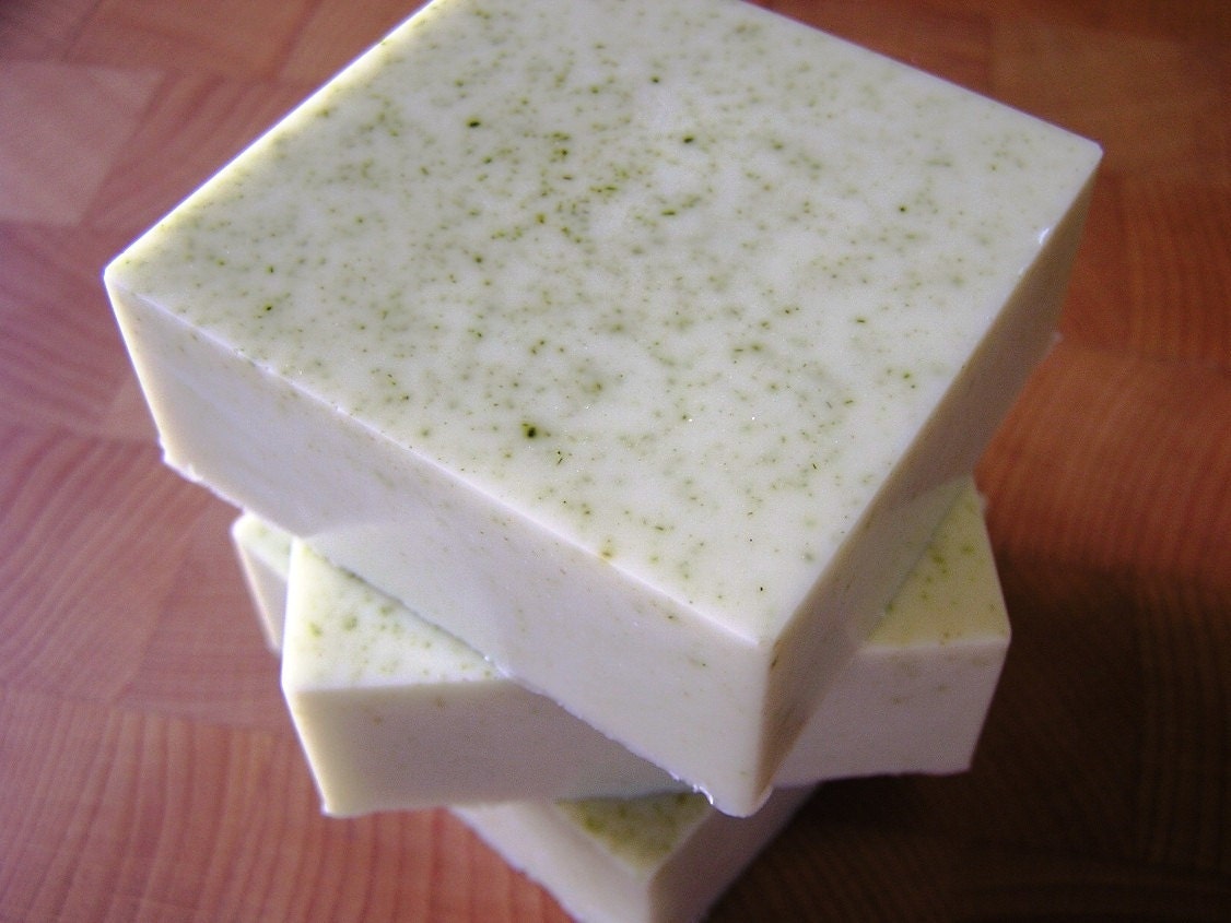 Spearmint GOAT MILK SOAP, Glycerin Soap, square