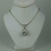 White Topaz Necklace Sterling Silver 6mm Round 1ct Surrounded By A Halo of CZ's