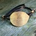 Leather Wrap Bracelet - Eco Friendly Recycled Bronze - Large Rose Leaf