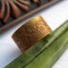 Vintage Flower Ring - Vogue Engraved Brass Floral Ring - Adjustable Ring
