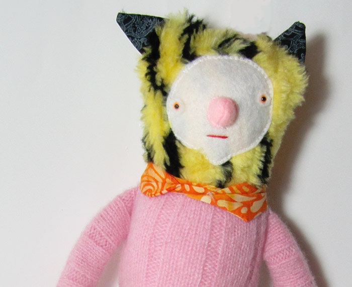 Tiger Doll in Pink Sweater