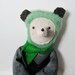 Green Stuffed Bear softie doll