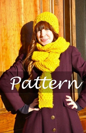 KNIT PATTERN for The Bulky Scarf and Hat