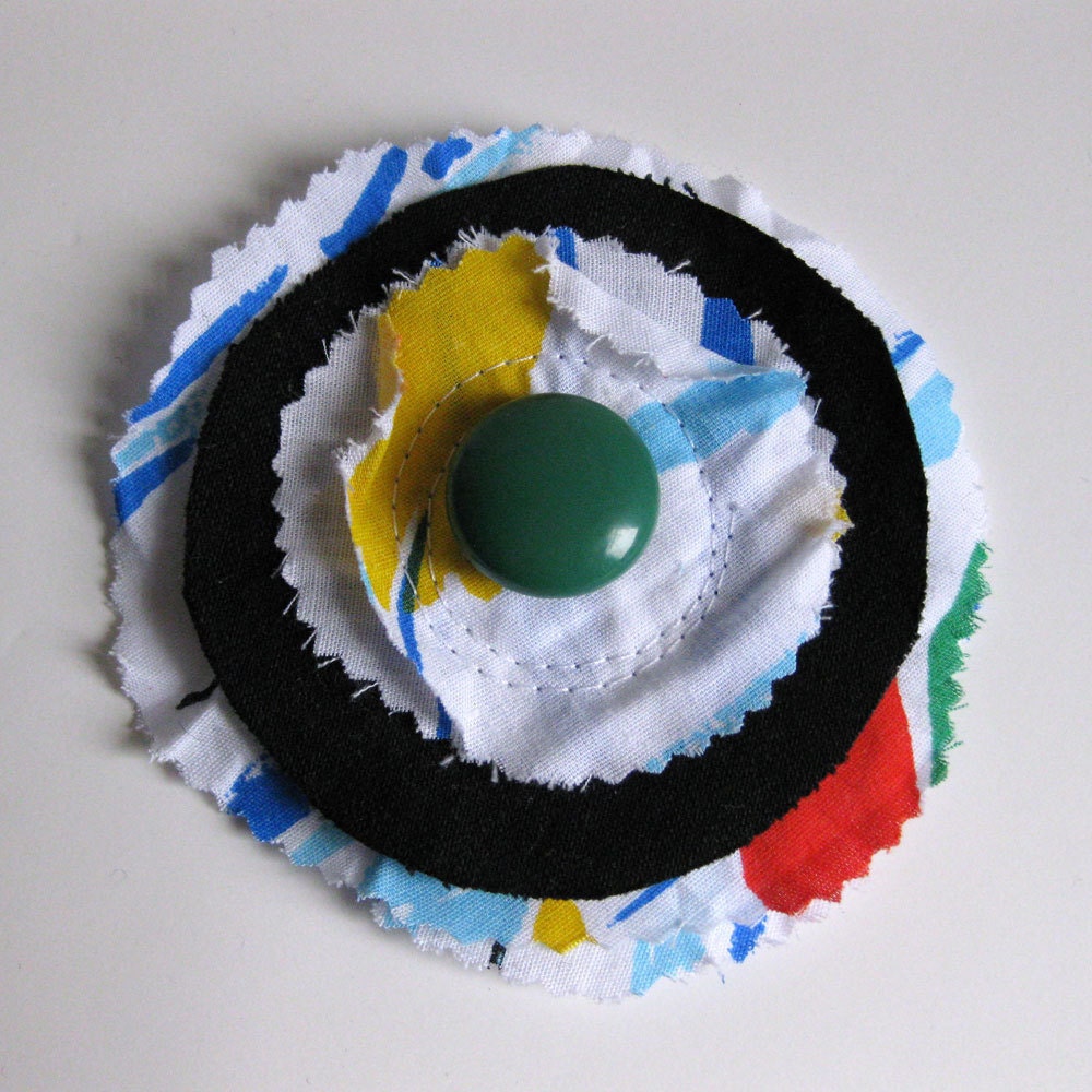 CLUTCH PURSE - recycled clutch - black clutch - nautical clutch - BONUS removable flower pin